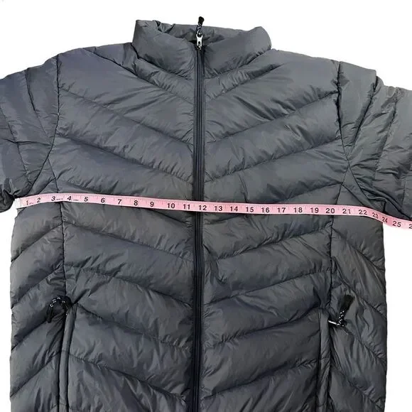 Blue Saks Fifth Ave~Grey Outerwear Jacket~Lightweight Down Duck Feather ~ size L